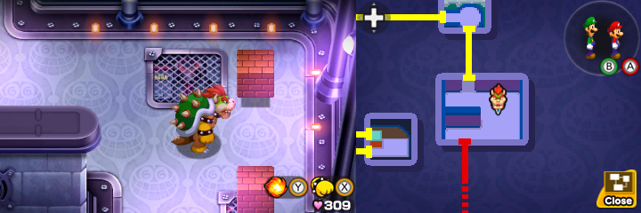 Blocks 71 and 72 in Peach's Castle of Mario & Luigi: Bowser's Inside Story + Bowser Jr.'s Journey.