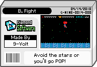 The shelf cover for one of 9-Volt's microgames in WarioWare: D.I.Y.