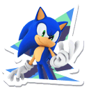 Sticker of Sonic the Hedgehog from Mario & Sonic at the London 2012 Olympic Games