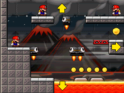 A screenshot of Room 5-1 from Mario vs. Donkey Kong 2: March of the Minis, featuring Spy Guys.
