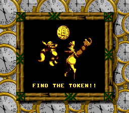 Find the Token! Bonus Area title card in Donkey Kong Land III