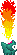 Sprite of a Dino-Torch breathing fire in Super Mario World.