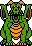 Sprite of Drago from the NES version of Wario's Woods.