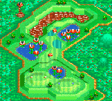 Hole 6 of the Mushroom Course from Mario Golf: Advance Tour