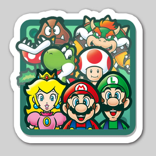 File:Mario and Gang (Mii Plaza) - Nintendo Badge Arcade.jpg