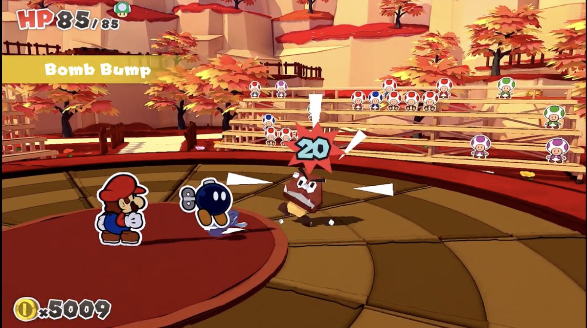 Bob-omb attacking a Goomba
