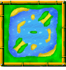 Darkwater Beach course icon from Diddy Kong Racing DS.