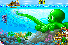 Green octopus from the Modern version of Octopus from Game & Watch Gallery 4