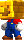 Mario wearing a Gold Block