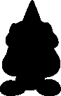 Sprite of a Dark Spiked Goomba from Super Paper Mario.