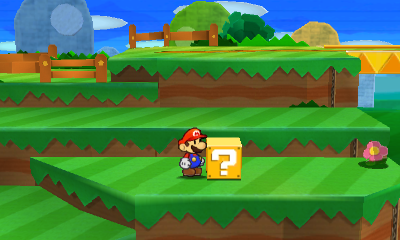 Fourth ? Block in Warm Fuzzy Plains of Paper Mario: Sticker Star.