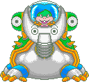 Ludwig von Koopa's robot during the first phase of his battle in Yoshi's Safari