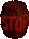 Sprite of a stopped Stop & Go Barrel in Donkey Kong Country.