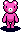 Pink Bear from the main menu of WarioWare: Touched!.