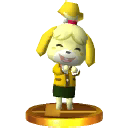 SSB3DS Isabelle Sweater Trophy.png