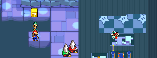 Ninth block in Toad Town Caves of Mario & Luigi: Bowser's Inside Story.