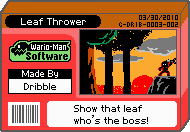 The shelf cover for one of Dribble & Spitz's microgames in WarioWare: D.I.Y.