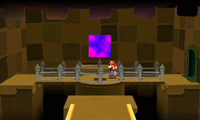 Third paperization spot in Goomba Fortress of Paper Mario: Sticker Star.