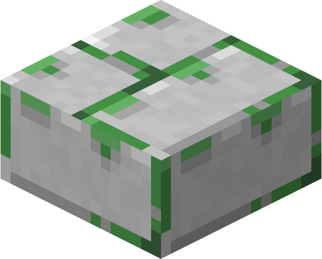 File:Minecraft Mario Mash-Up Mossy Stone Brick Slab Render.png
