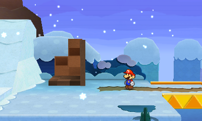 Third paperization spot in Snow Rise of Paper Mario: Sticker Star.