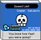 The shelf sprite of one of Ashley's favorite artist comics: Speed Limit in the game WarioWare: D.I.Y.