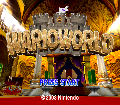 File:Wario World Title Screen.png