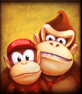 A Kong Gallery picture of Cranky Kong's Shop from Donkey Kong Country Returns.