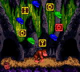 The first Bonus Area of Necky Nutmare in the Game Boy Color remake of Donkey Kong Country.