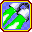 The icon for a green rocket boost from Diddy Kong Pilot 2001