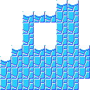 Ground (block) in Super Mario Maker 2 - Super Mario Bros. game style, Snow night theme.
