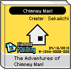 The shelf sprite of one of Ashley's favorite artist's comics: Chimney Man! in the game WarioWare: D.I.Y..
