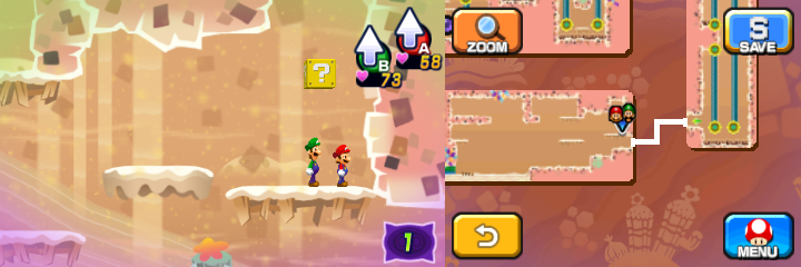 Only block in Dreamy Dozing Sands accessed from the fifth Deco Pi'illo of Mario & Luigi: Dream Team.