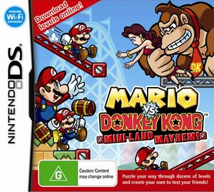 Australian box art for Mario vs. Donkey Kong: Mini-Land Mayhem!