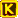 Sprite of the letter "K" in the Donkey Kong Country trilogy for the Game Boy Advance.