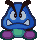 Blue Goomba from Paper Mario