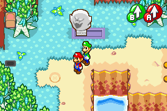 Bean spot in Hoohoo Mountain Base, in Mario & Luigi: Superstar Saga.