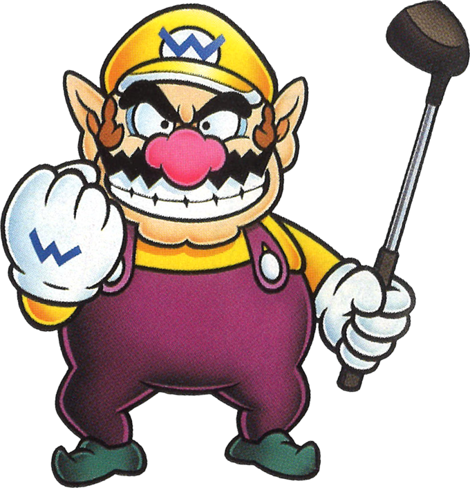 Mario Golf (N64) artwork: Wario