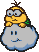 Sprite of a Lakitu, from Paper Mario.