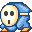 A blue Big Shy Guy from Super Mario Advance
