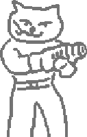 Sprite of Sameow in WarioWare Gold