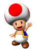 A Sticker of Toad (from Mario Party 7) in Super Smash Bros. Brawl.