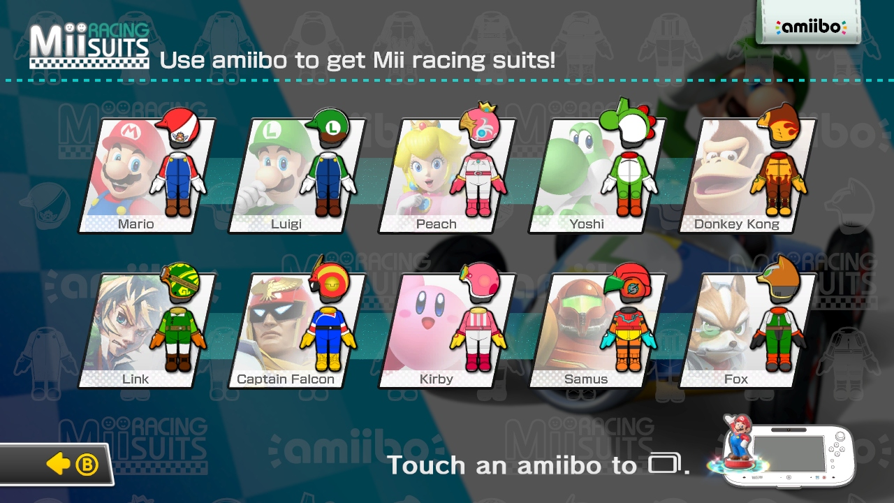 amiibo menu on Version 3.0.