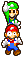Luigi electrocuting Mario with Thunderhand.