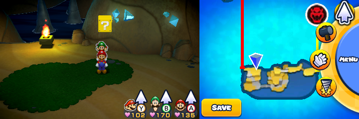 Block 87 in Twinsy Tropics of Mario & Luigi: Paper Jam.