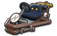 Thumbnail of a brown Pipe Frame (with 8 icon), in Mario Kart 8.