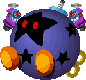 Sprite of a Dark Fawful Bomb from Mario & Luigi: Bowser's Inside Story + Bowser Jr.'s Journey.