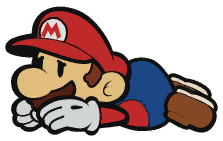 Animated sprite of Mario with the unmotivated status effect