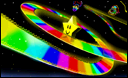 Menu icon for Rainbow Road in Mario Kart 64