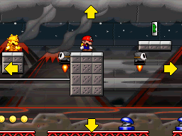 A screenshot of Room 5-7 from Mario vs. Donkey Kong 2: March of the Minis.