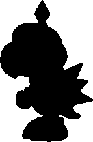 Sprite of a Dark Koopatrol from Super Paper Mario.